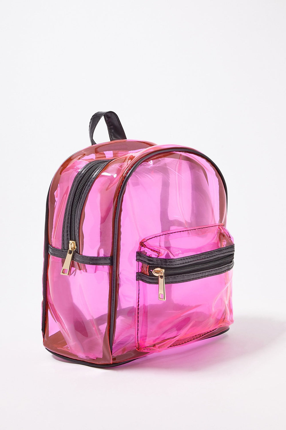 Women Transparent Mini Backpack Pink