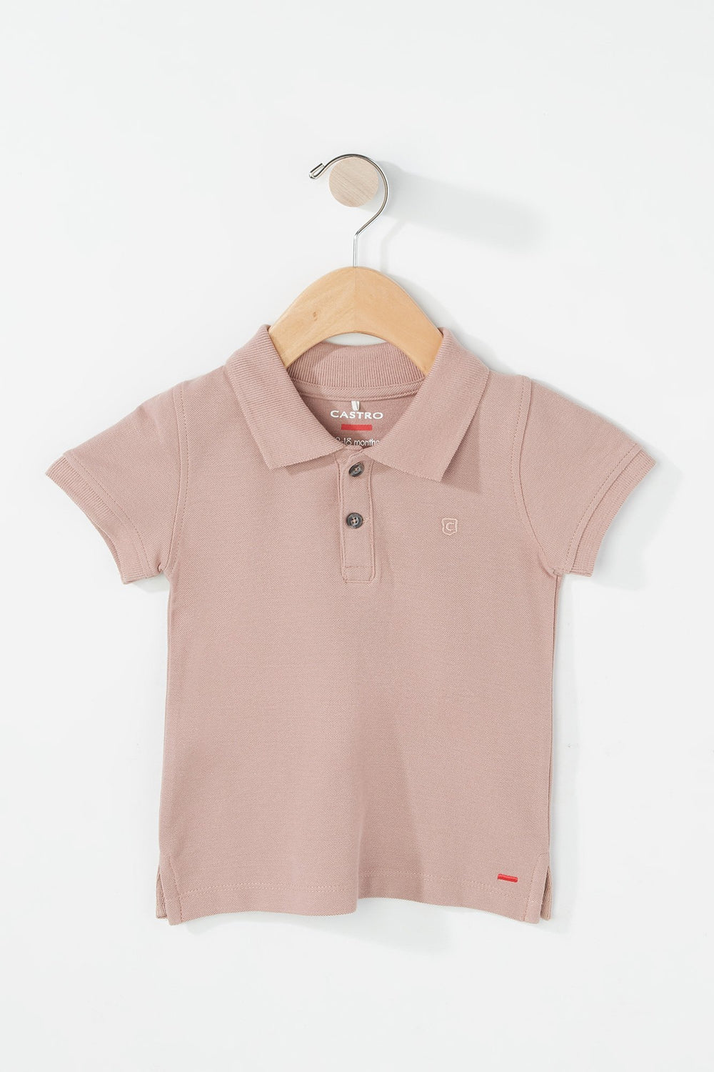 Kids Baby Boy Lightweight Collared Polo Shirt Pink