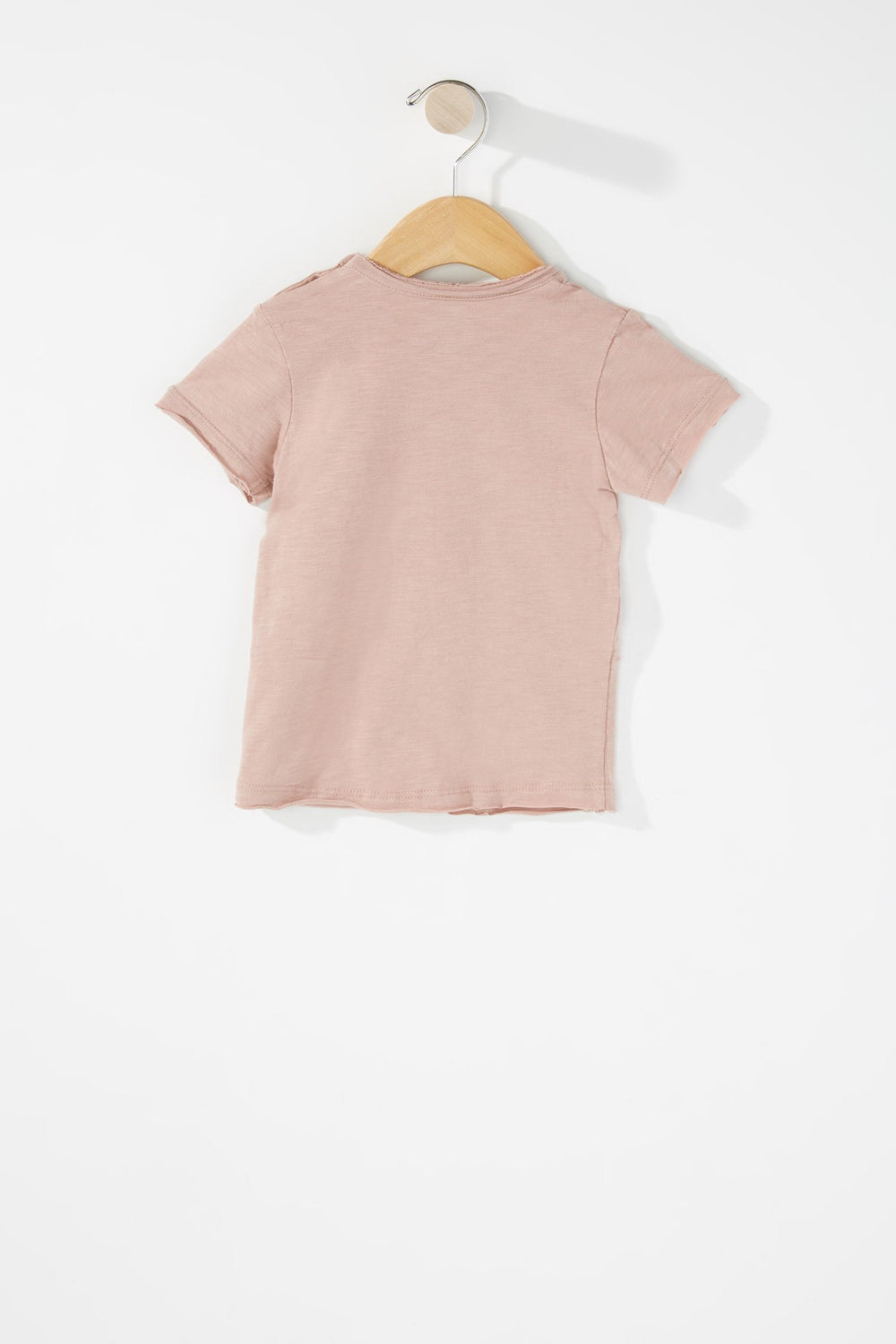 Kids Baby Boy Seamless Raw Edge T-Shirt Pink