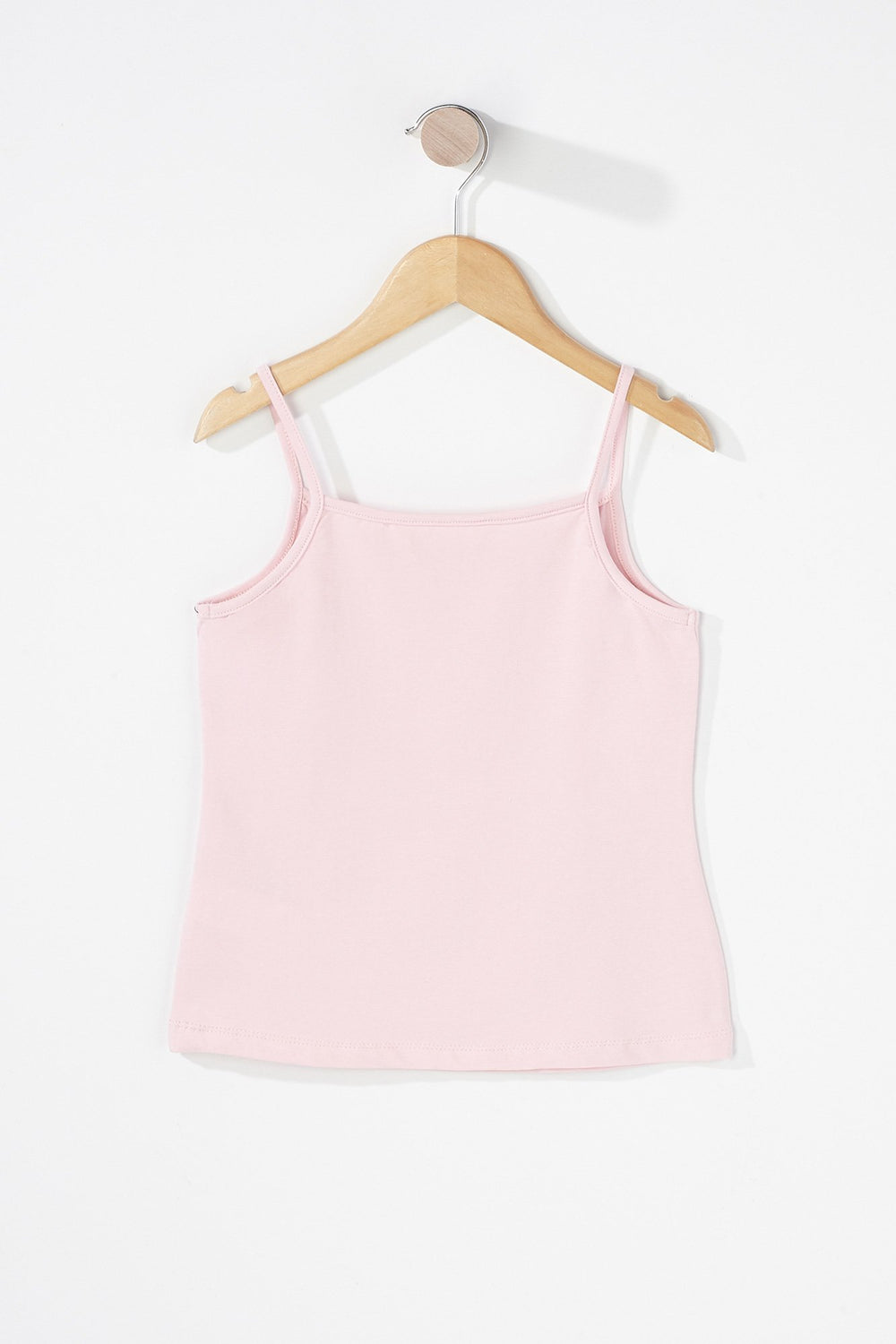 Kids Girls Coloured Basic Camisole Pink