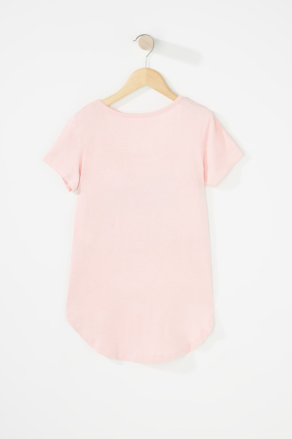 Kids Girls Queen Of Everything High-Low T-Shirt Pink
