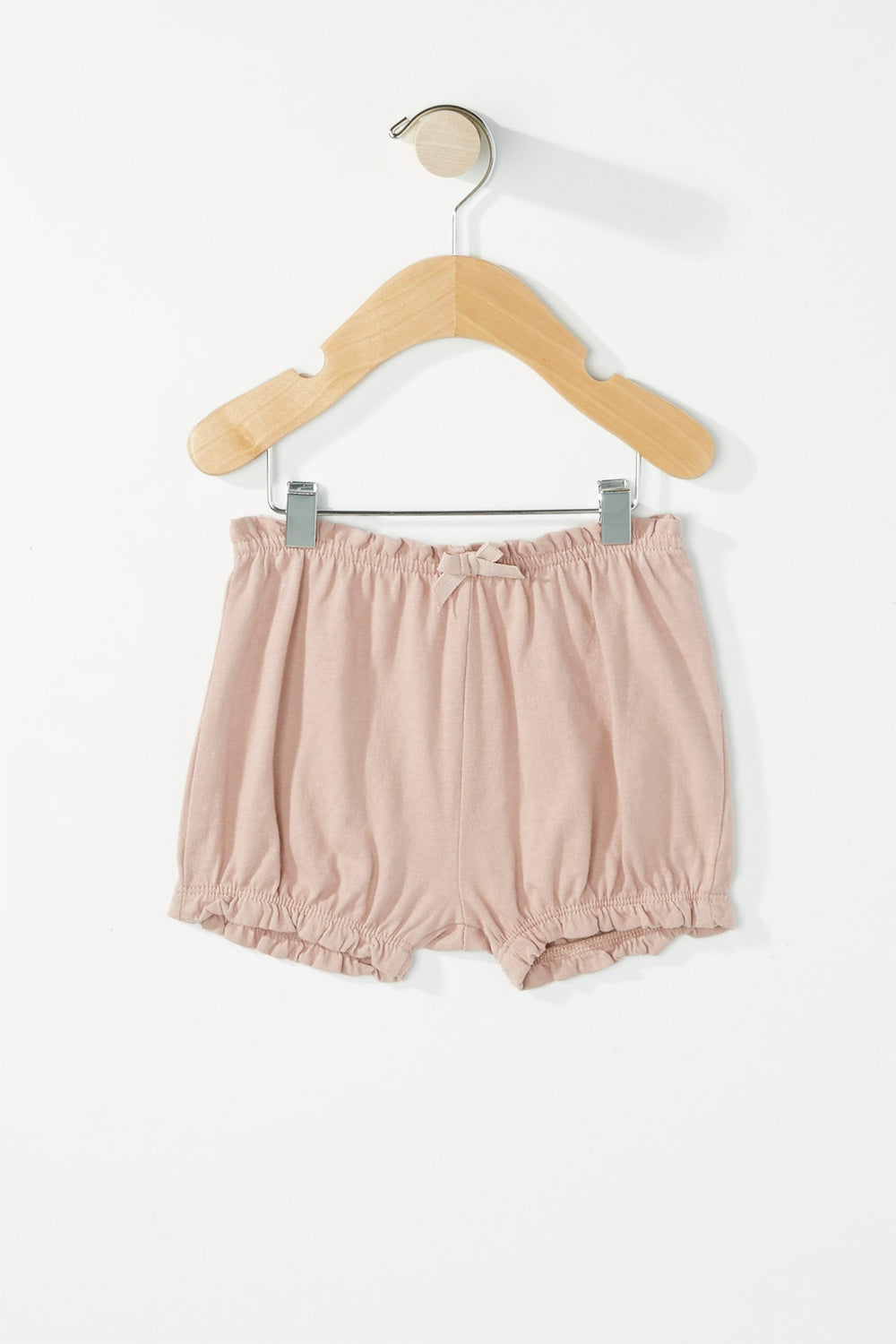 Kids Girls Ruffle Lightweight Drawstring Short Pink