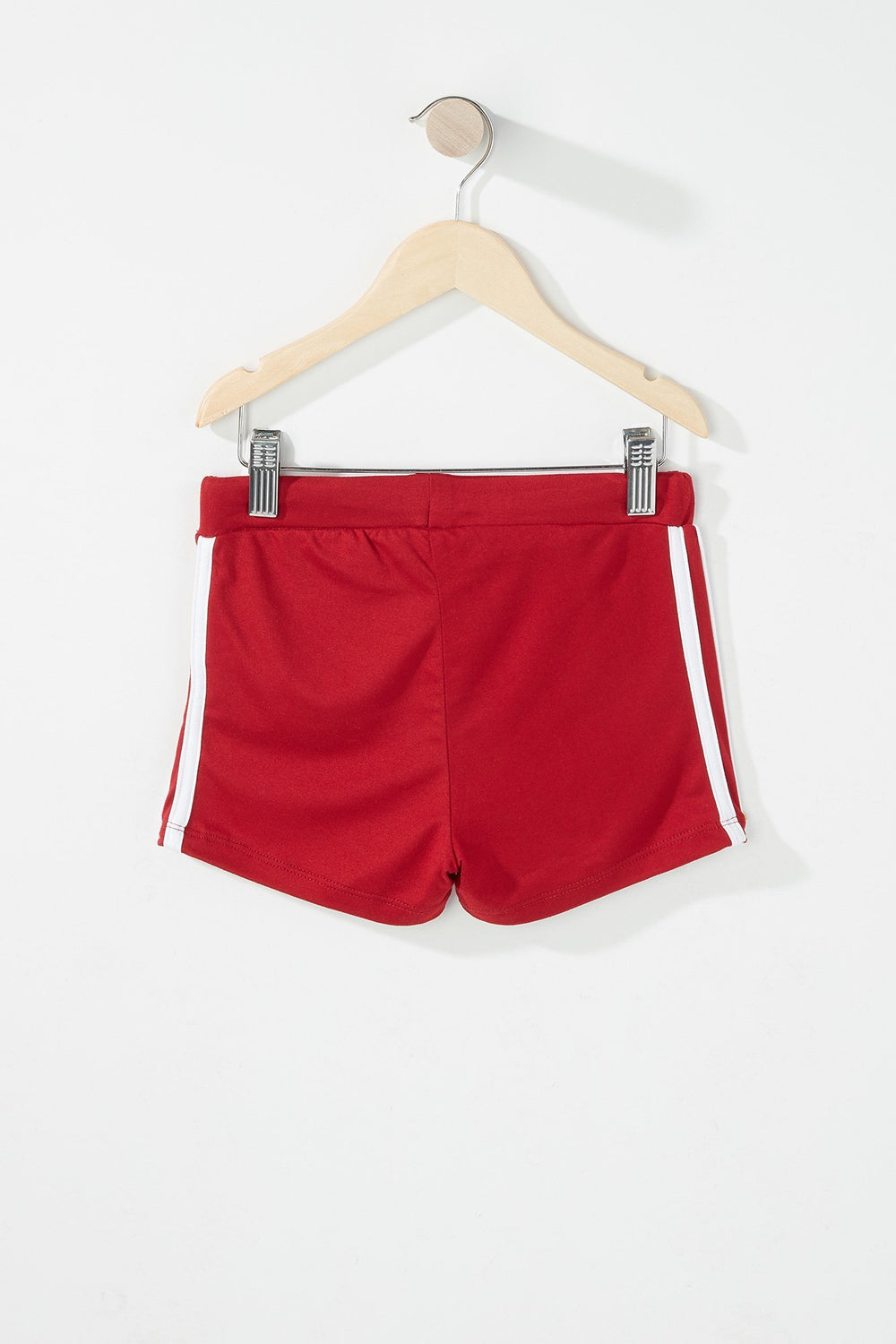 Kids Girls World Cup Side Stripe High-Rise Drawstring Short Plum
