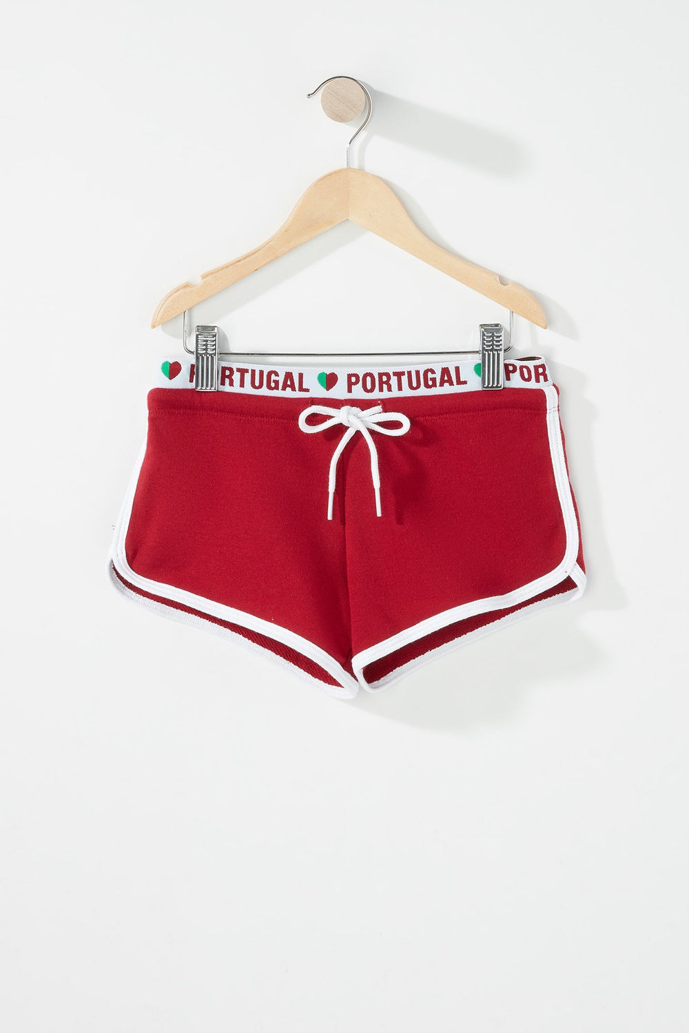 Kids Short en molleton avec bande à imprimé World Cup et taille coulissante pour fille Prune