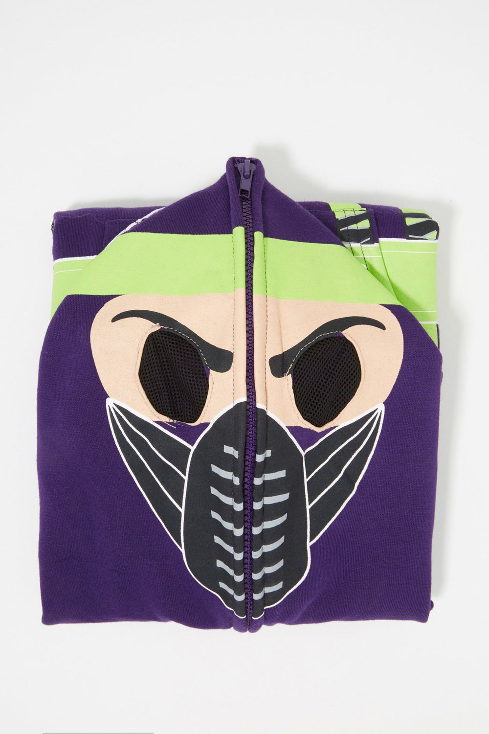 Kids Boys Ninja Eye Mask Peeper Hoodie Purple