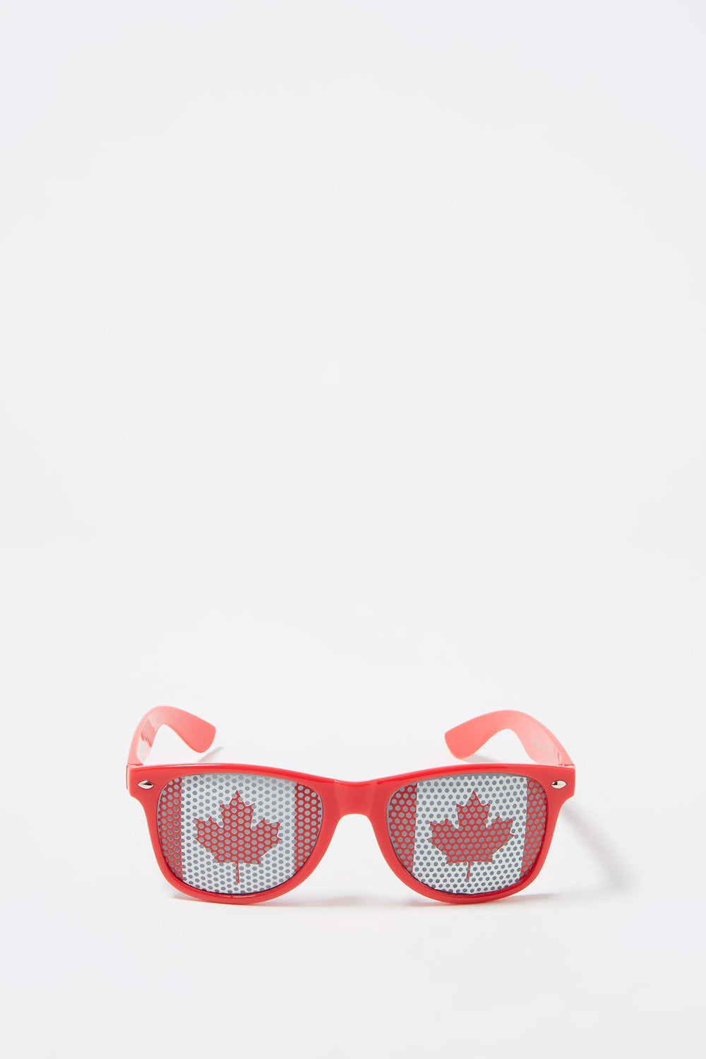 Women Canada Flag Wayfarer Sunglasses Red