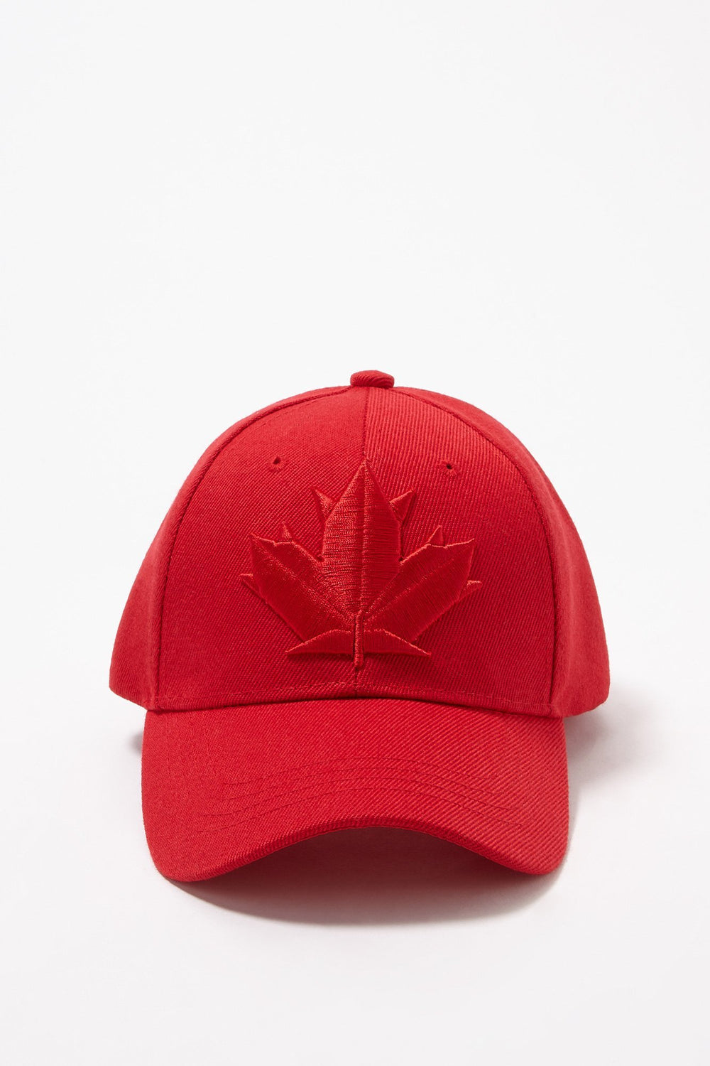 Women Embroidered Canada Maple Leaf Dad Cap Red