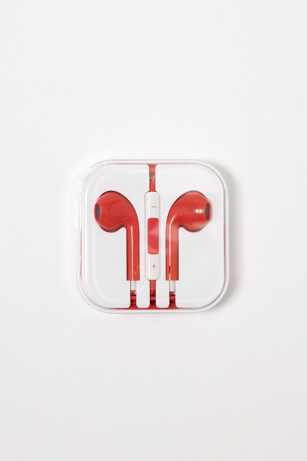 Men Women Matte Earbuds Red