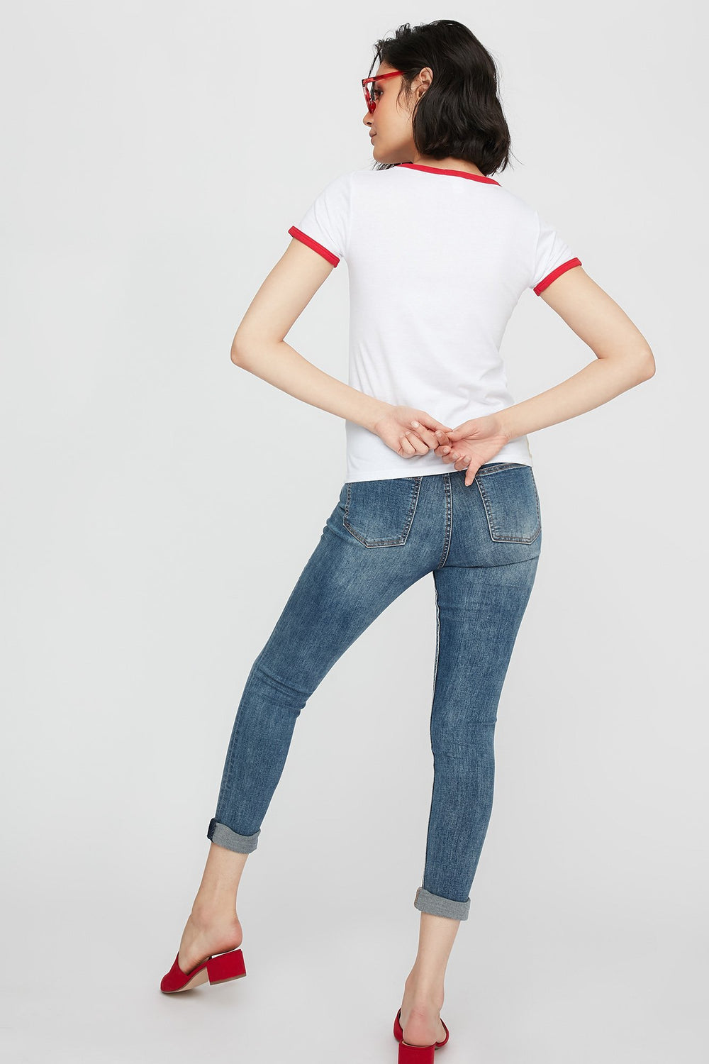 Women Pepsi Ringer Graphic T-Shirt Red