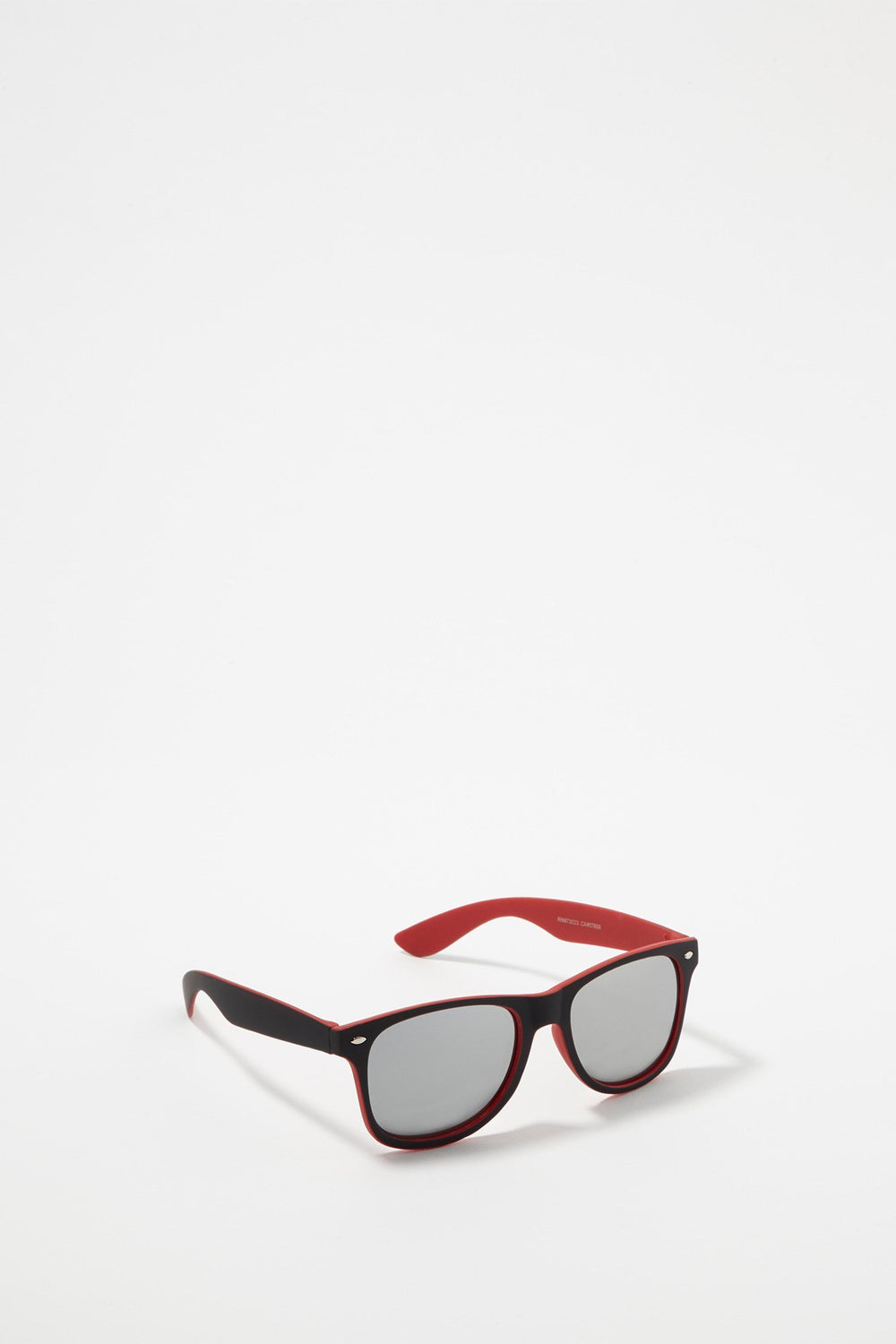 Men Soft Tech Two-Tone Wayfarer Sunglasses Red