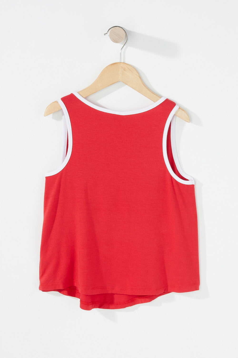 Kids Girls Dolphin Hem Canada Graphic Racerback Tank Red