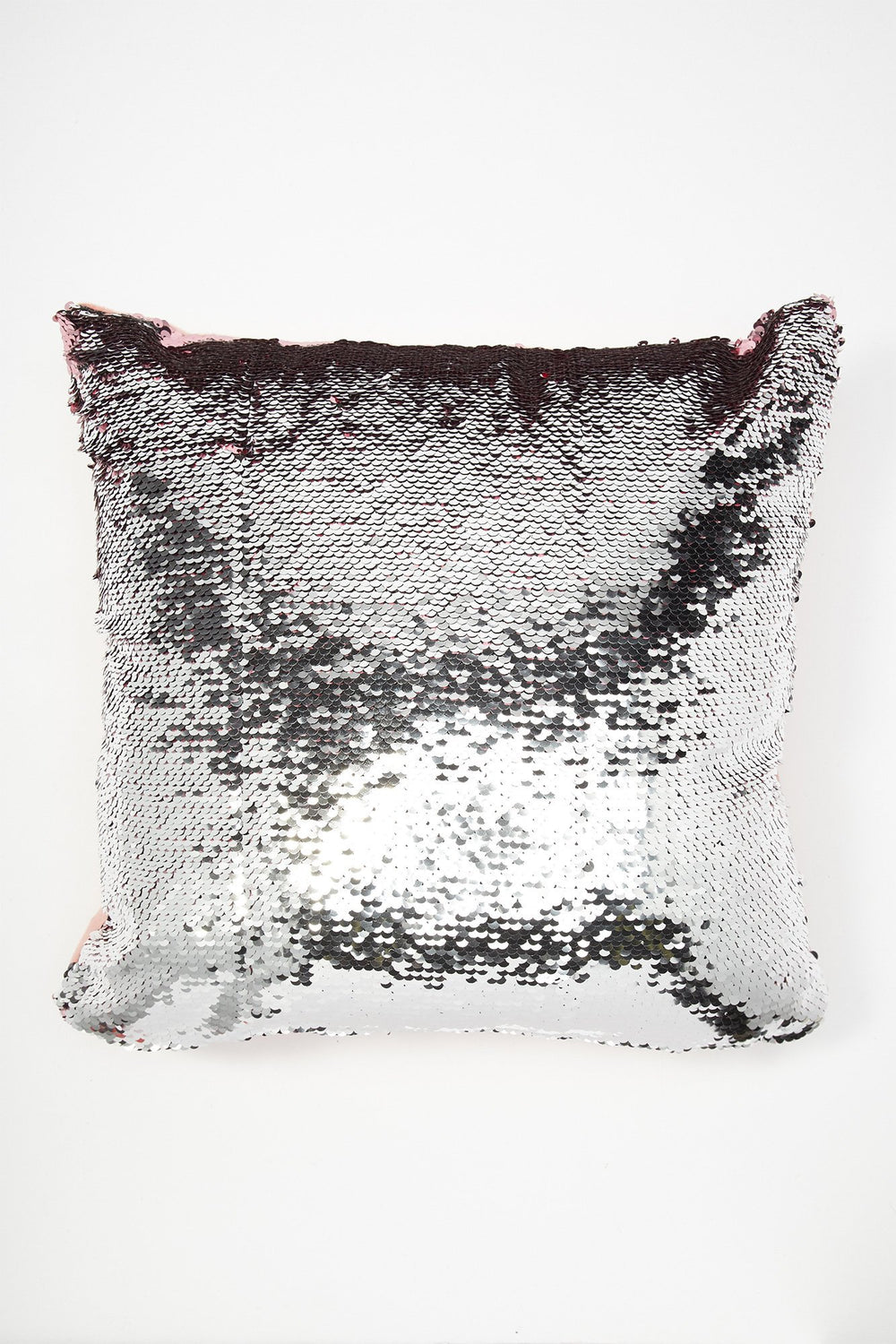 Women Coussin à paillettes réversibles métallisées Rose pâle