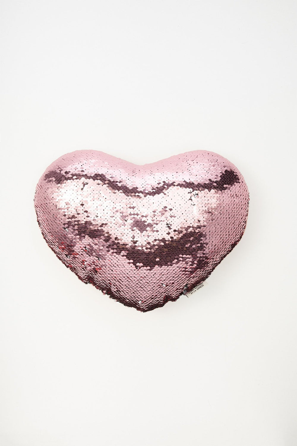Women Coussin en peluche Cur à paillettes réversibles Rose pâle