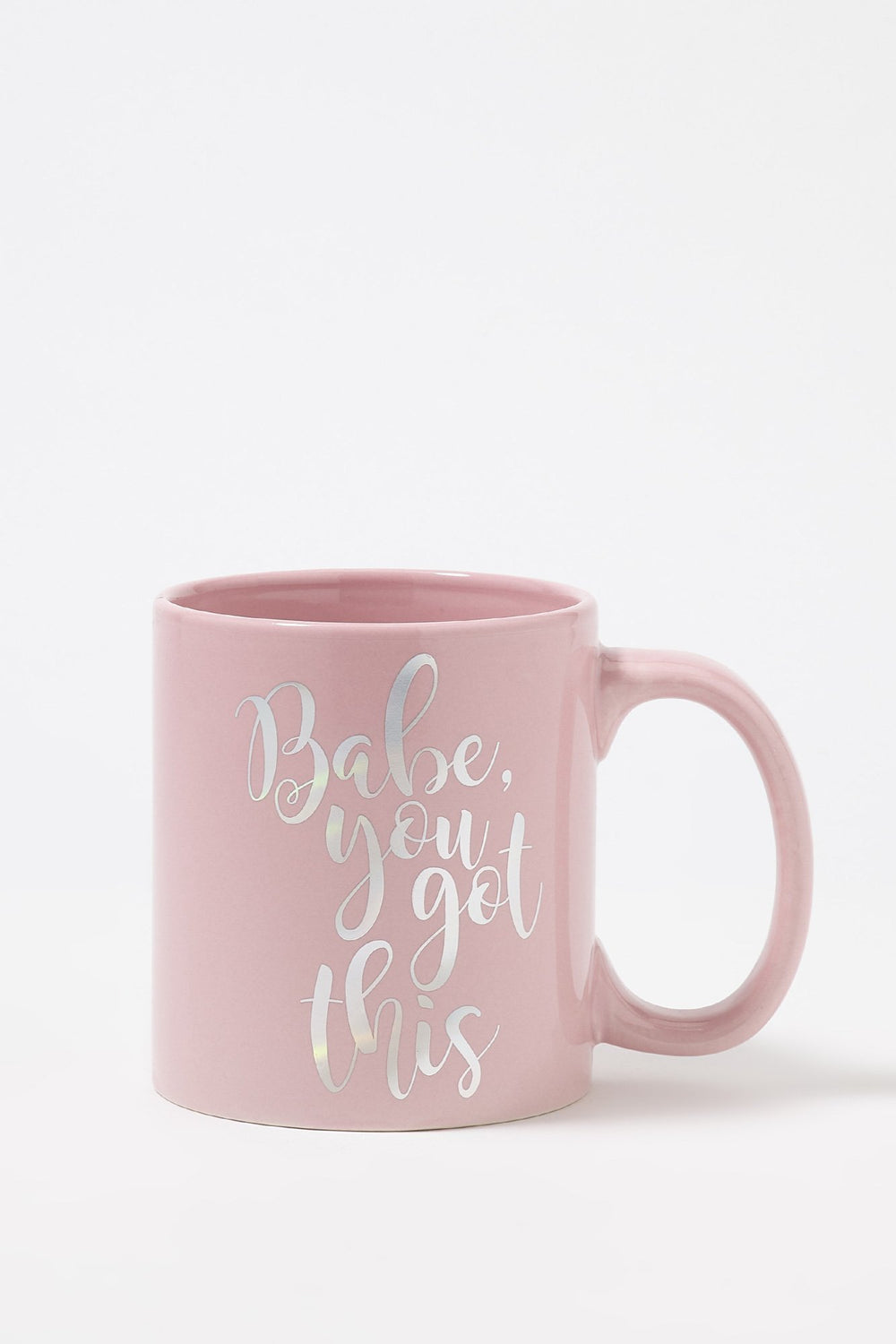 Women Tasse à imprimé Babe You Got This Rose pâle