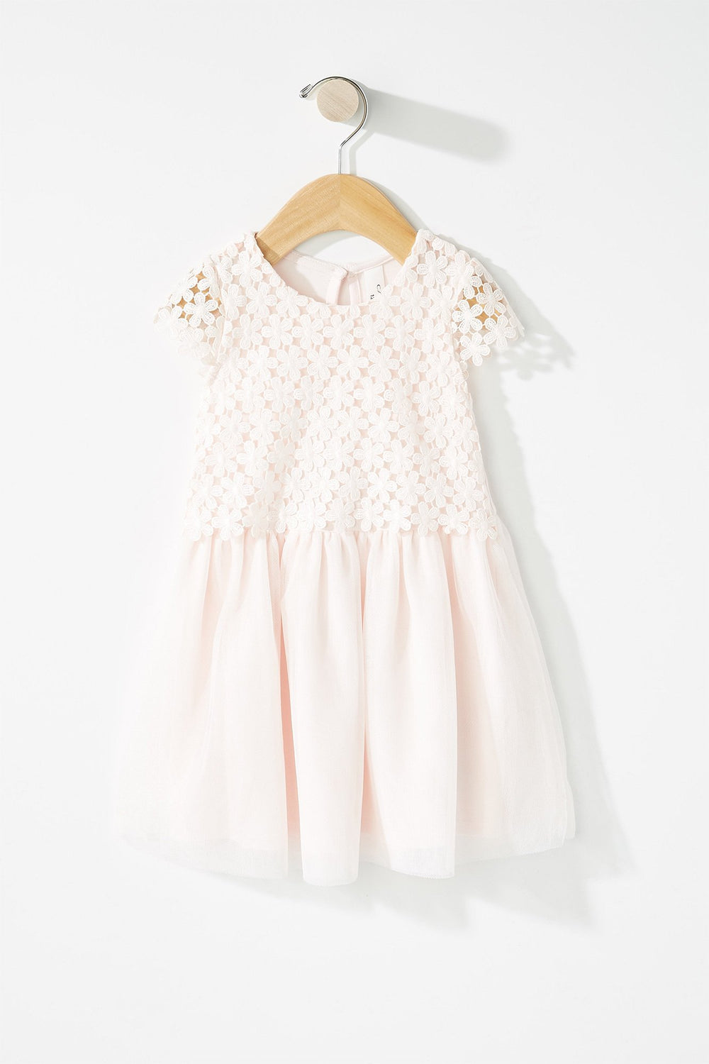 Kids Robe en dentelle fleurie pour bébé fille Rose pâle