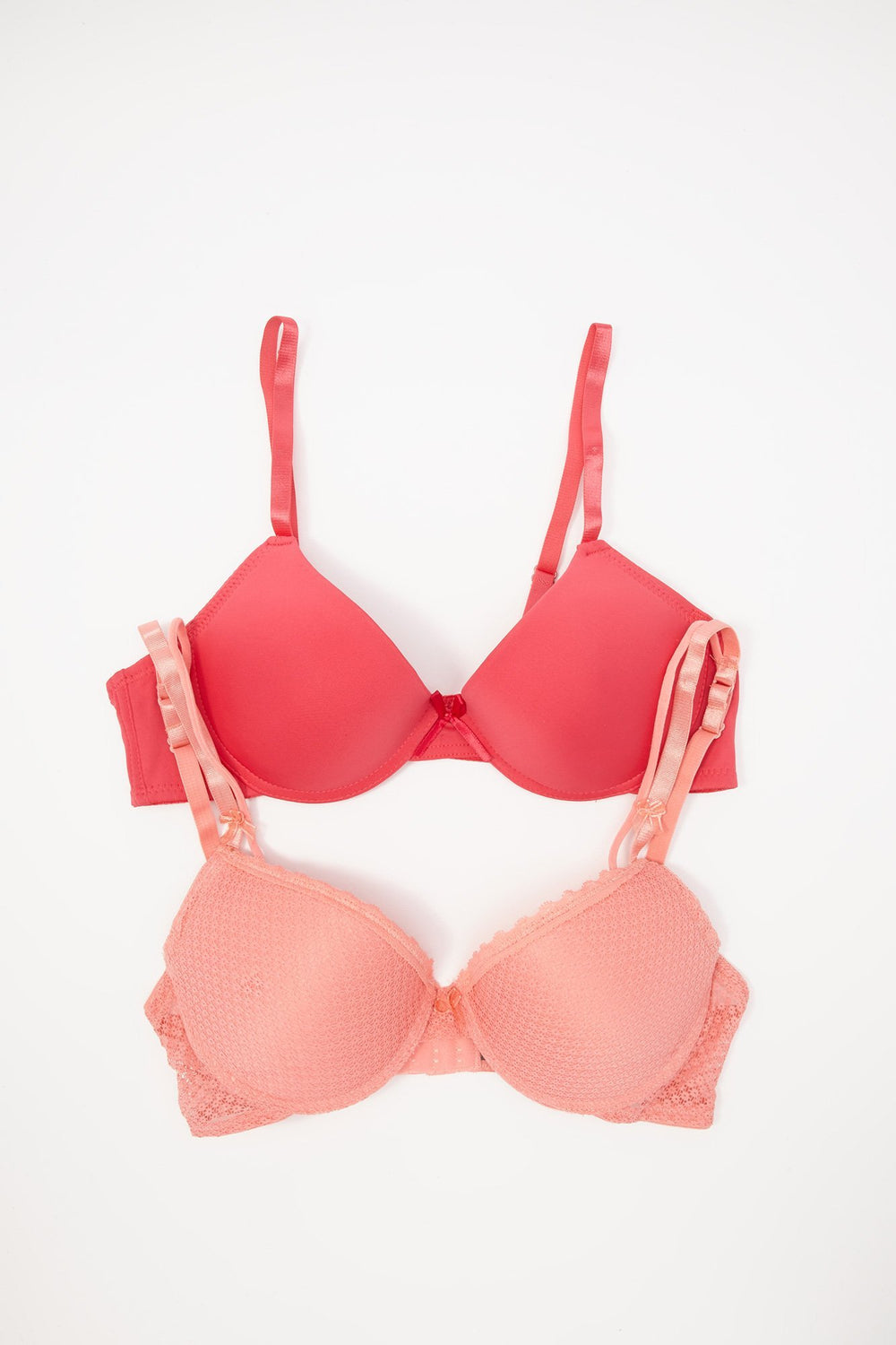 Women Soutien-gorge pigeonnant en filet (2 unités) Rose