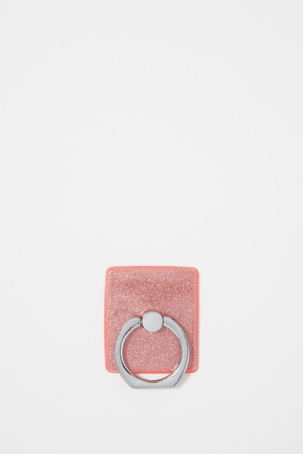 Women Bague pour téléphone intelligent carrée scintillante Rose