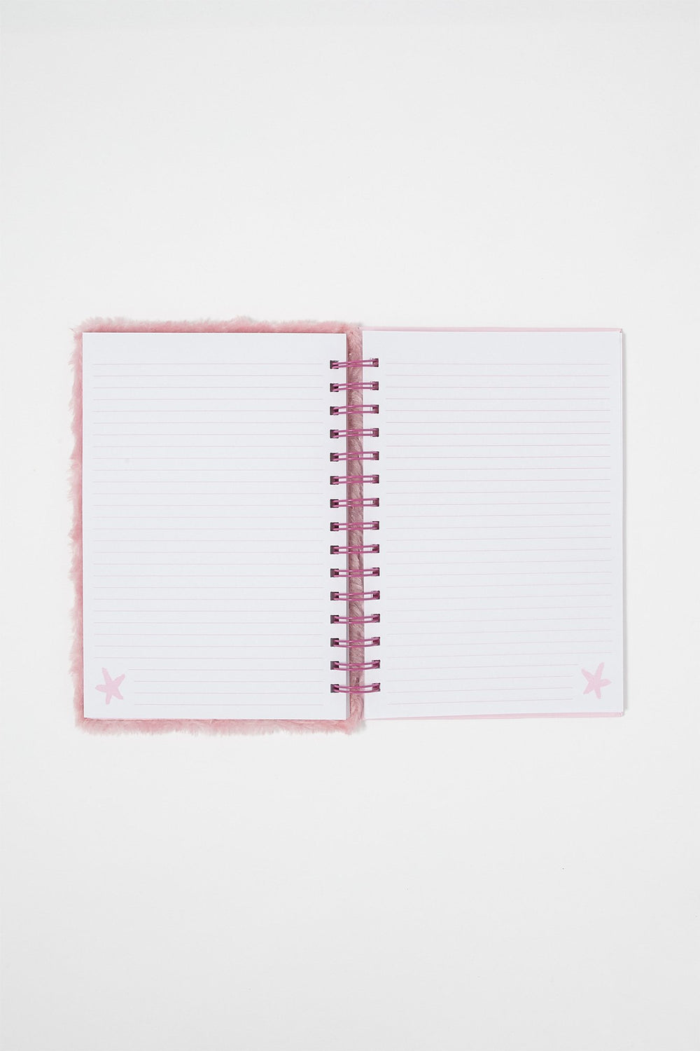 Women Carnet duveteux à anneaux et imprimé Licorne Rose