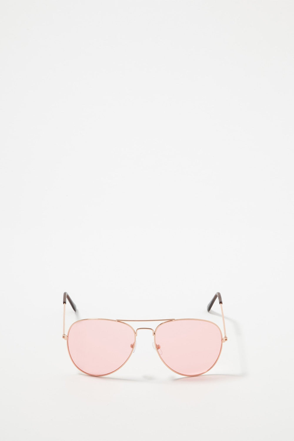 Men Colourful Aviator With Brow Bar Sunglasses Rose