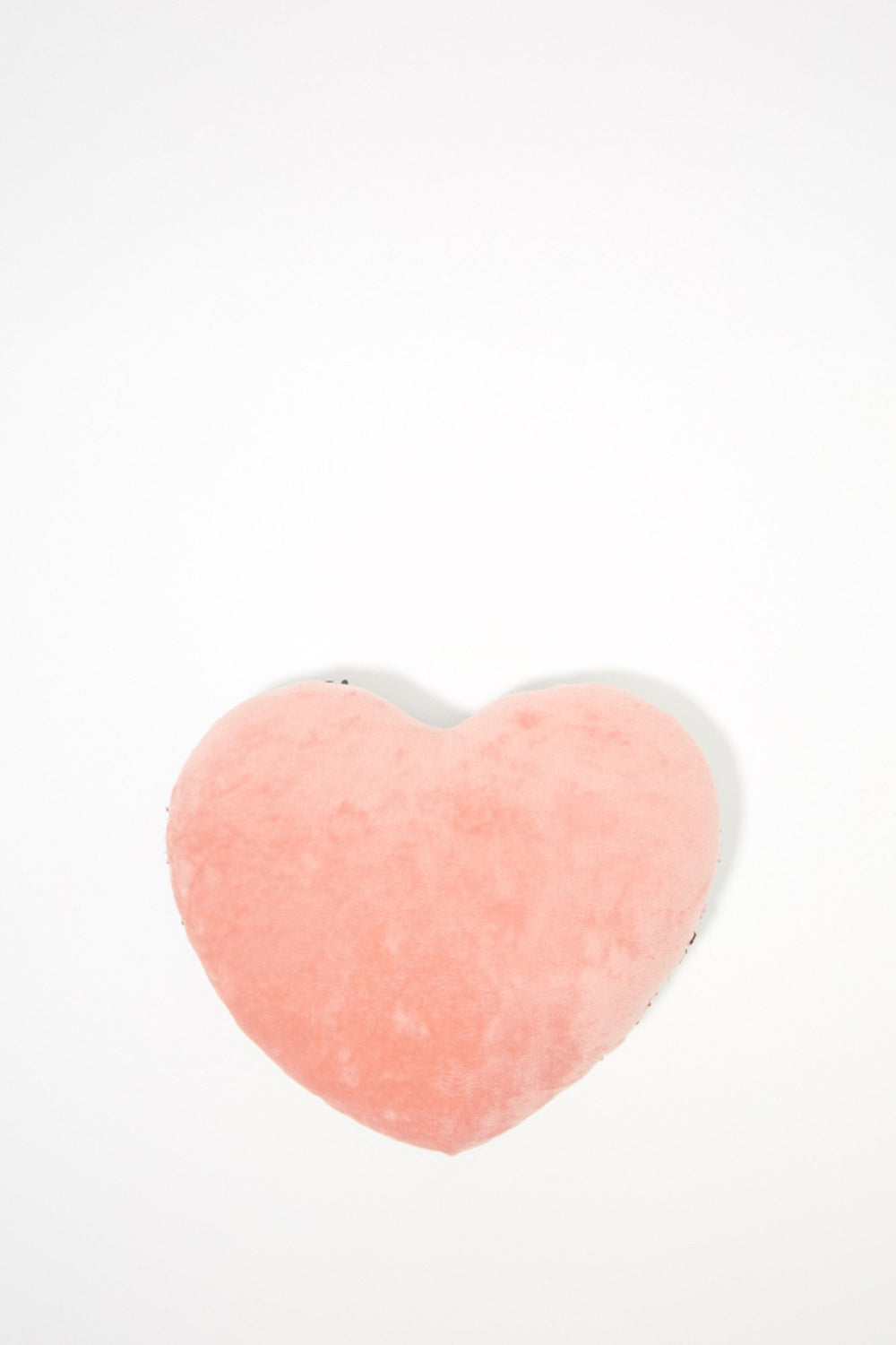 Women Coussin coeur avec paillettes réversibles Rose