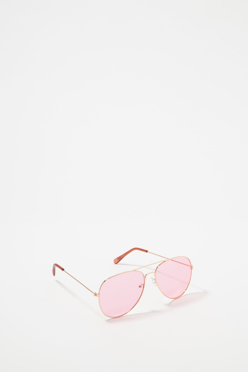 Women Lunette de soleil aviateur colorées Rose
