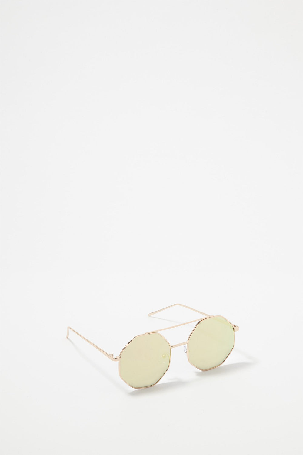 Women Lunettes de soleil octogonales Rose