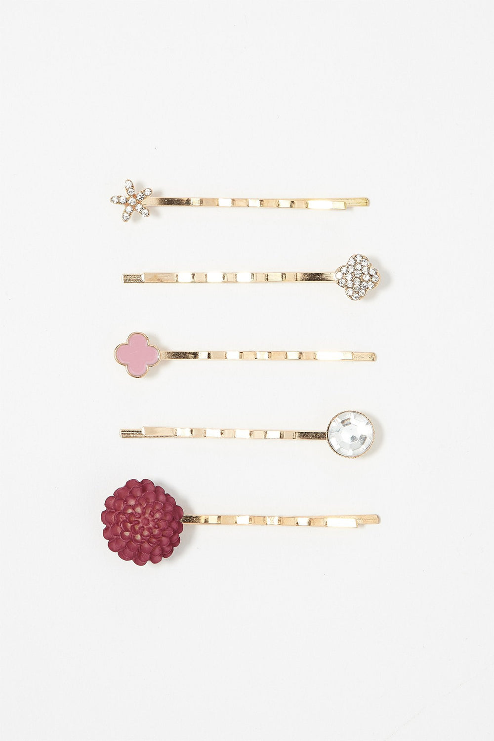 Women Pince à cheveux avec breloque (5 unités) Rose