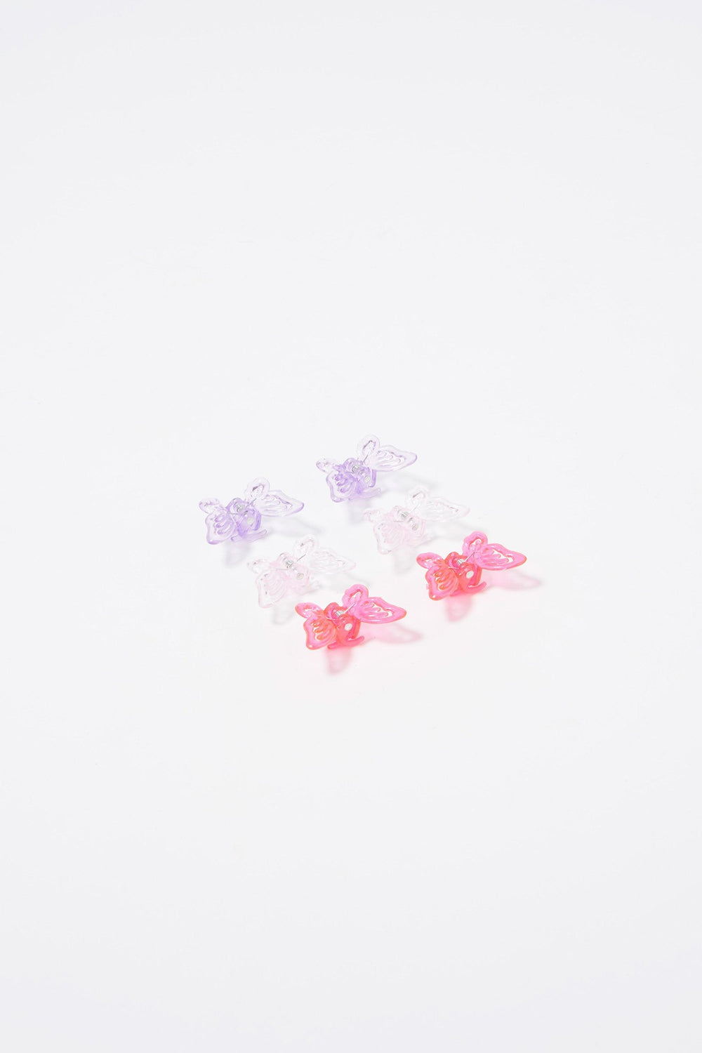 Women Pinces à cheveux papillons (6 unités) Rose