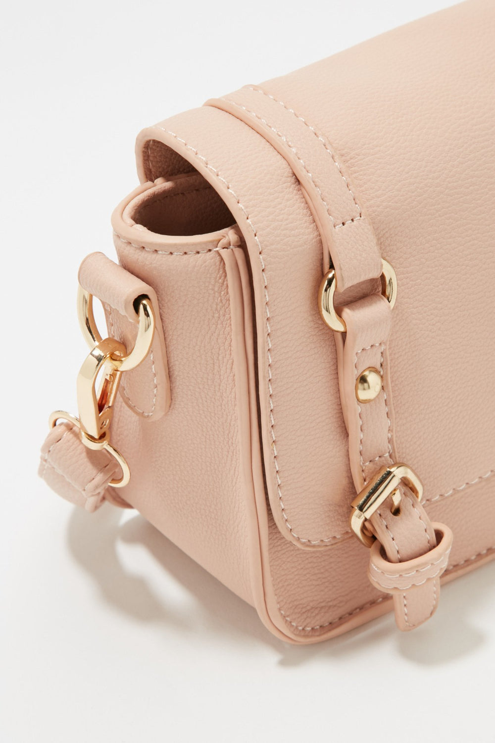 Women Sac à bandoulière avec boucle double Rose