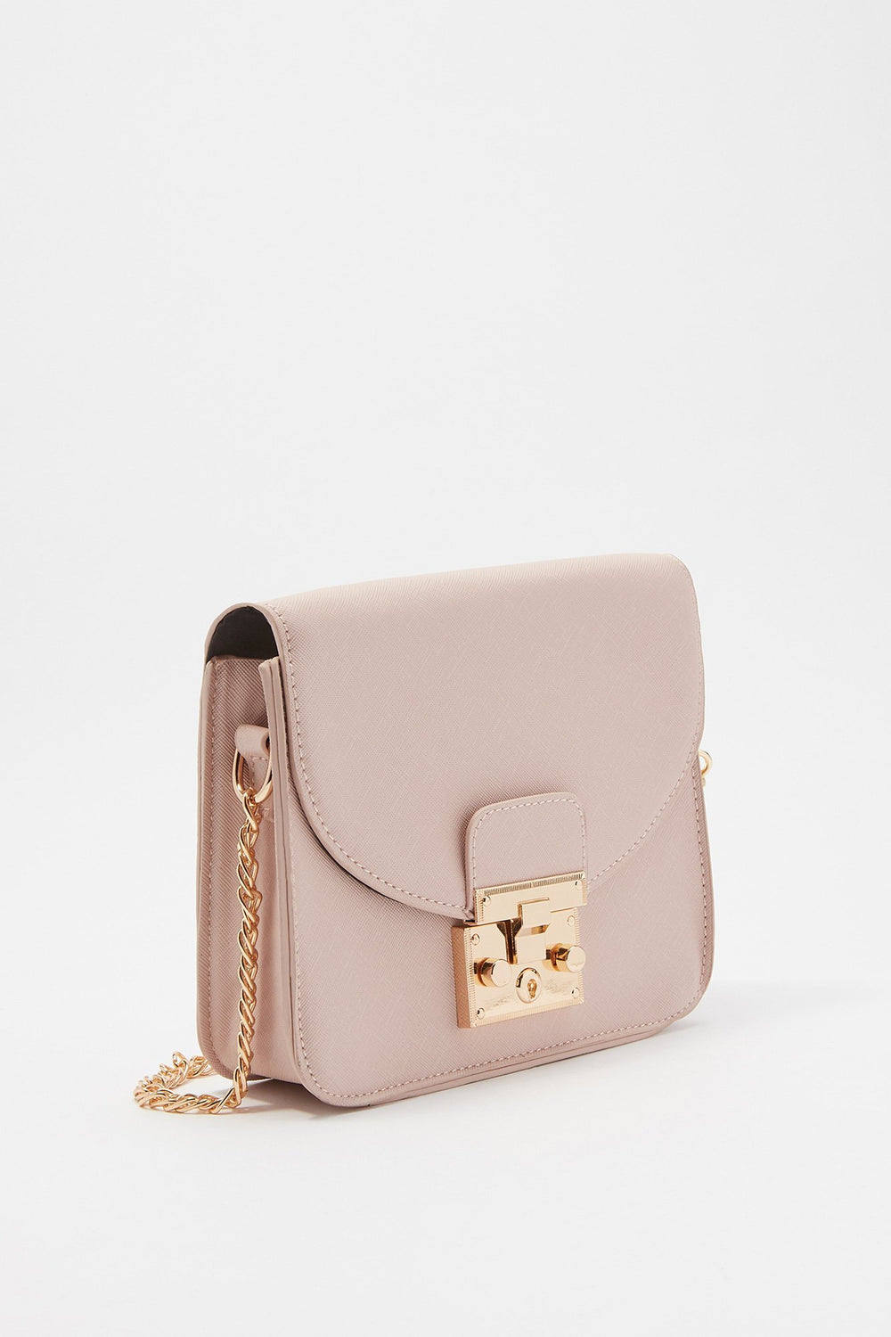 Women Sac à bandoulière structuré avec chaîne et pampilles Rose