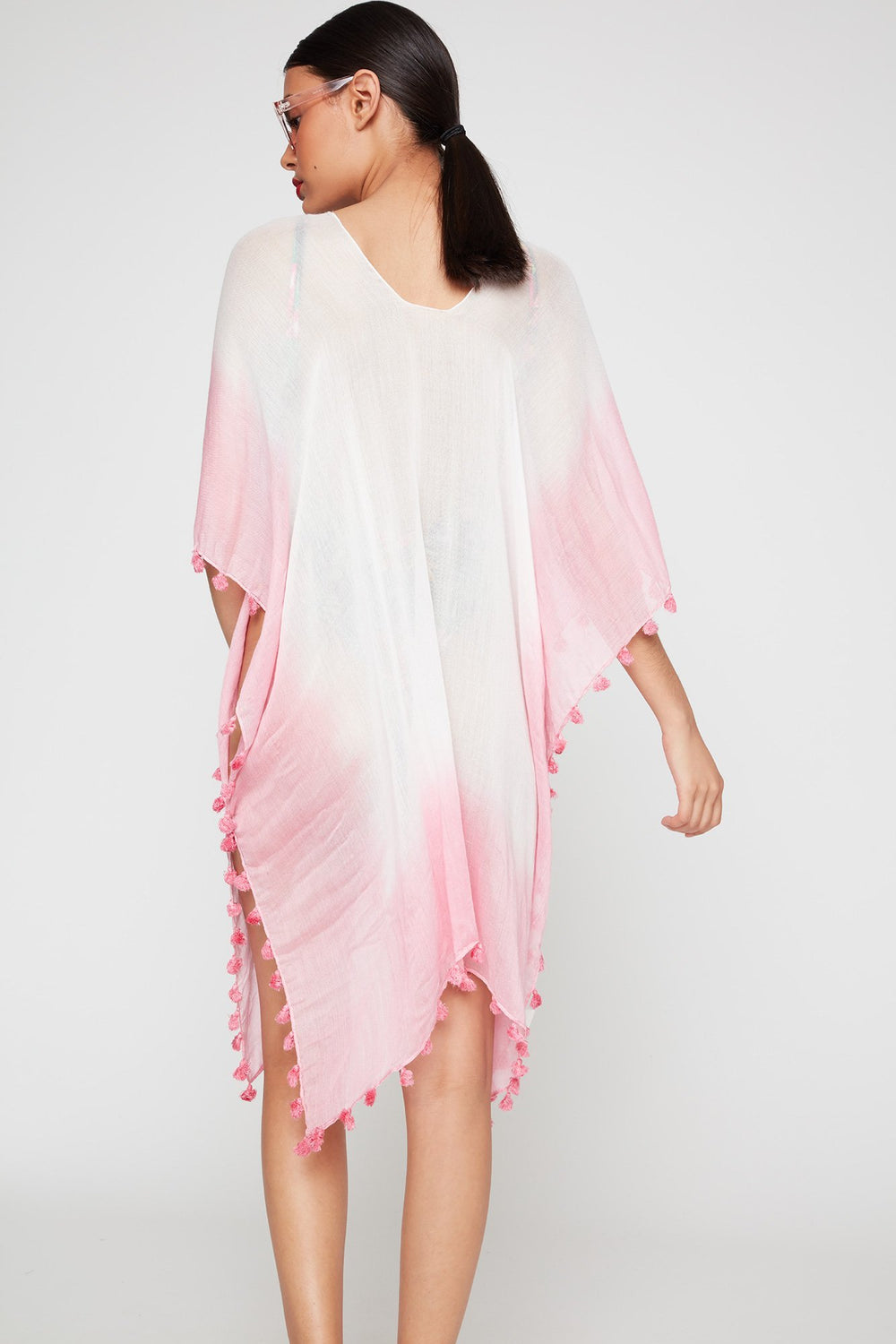 Women Tie-Dye Tassel Beach Cover Rose
