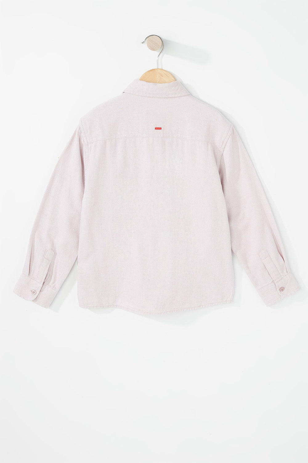 Kids Chemise légère boutonnée avec col et poche pour garçon Rose
