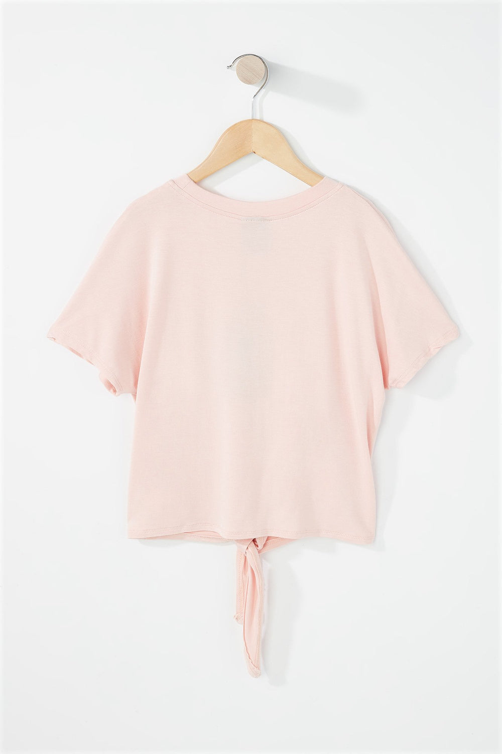 Kids Girls Rocawear Front-Knot Cropped T-Shirt Rose