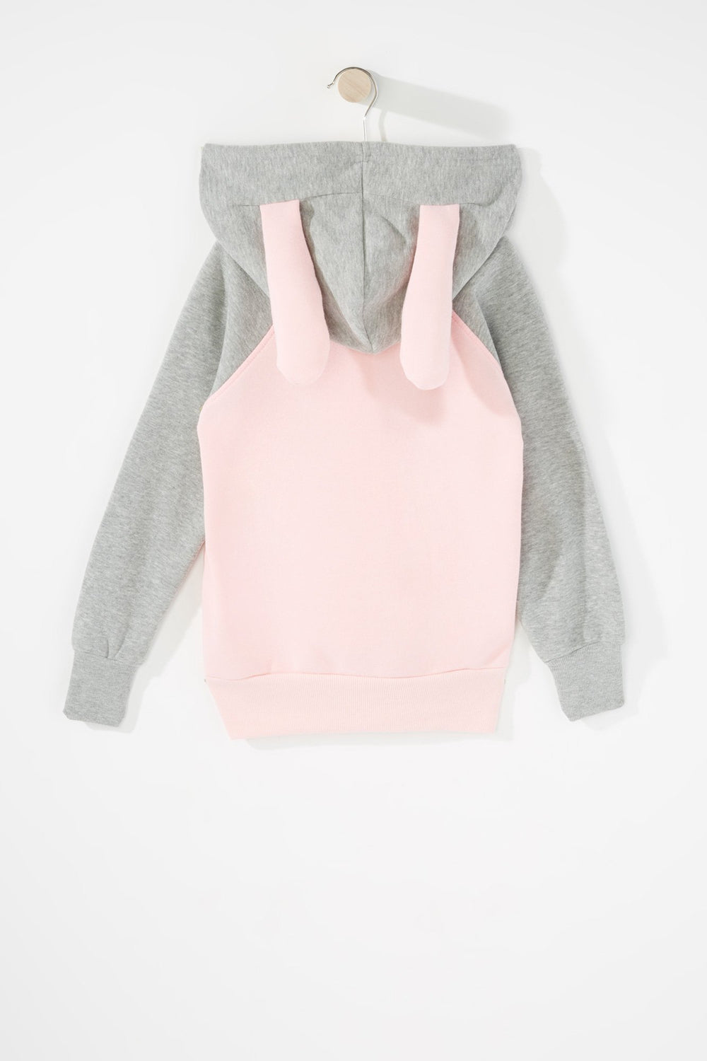 Kids Haut à capuchon à enfiler Lapin rose et gris pour fille Rose