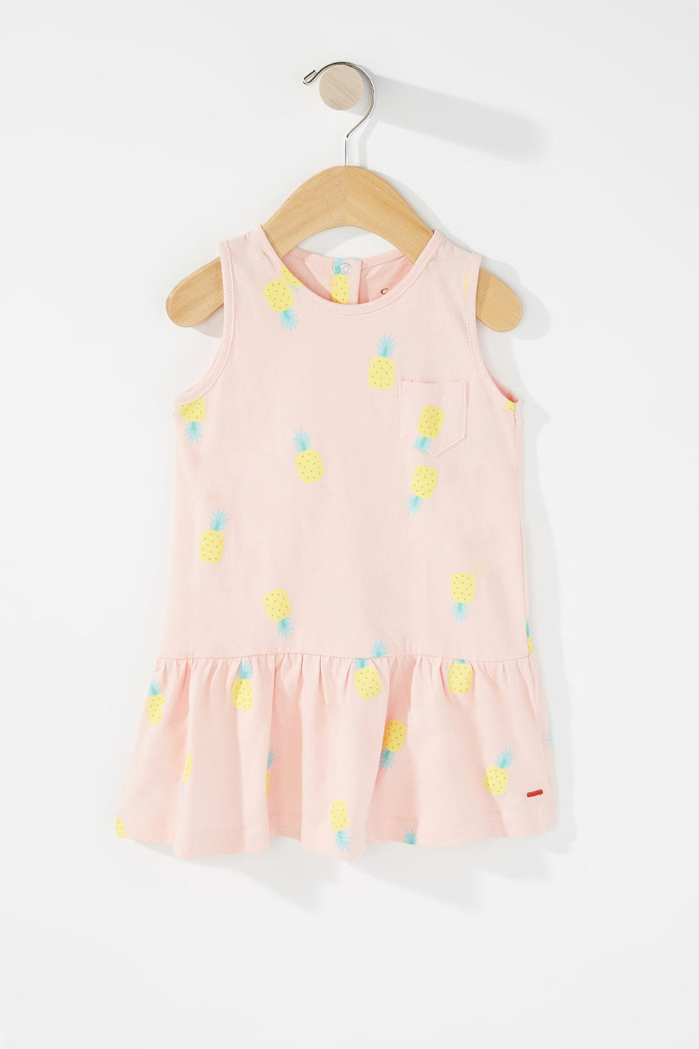 Kids Robe à basque avec poche imprimée pour bébé fille Rose