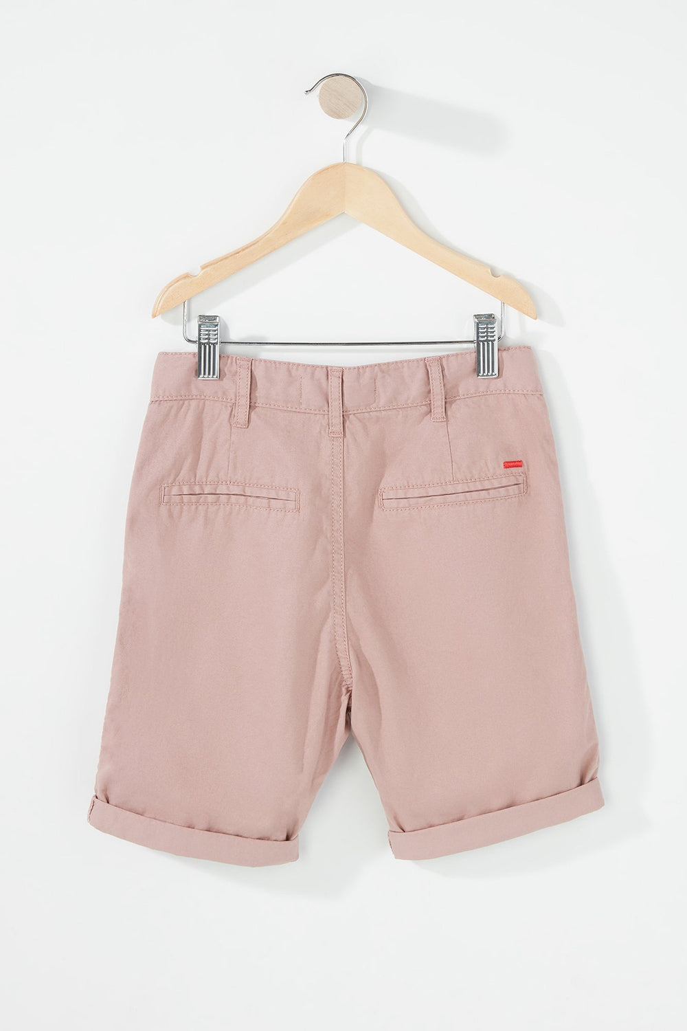 Kids Short chino à revers roulés pour garçon Rose