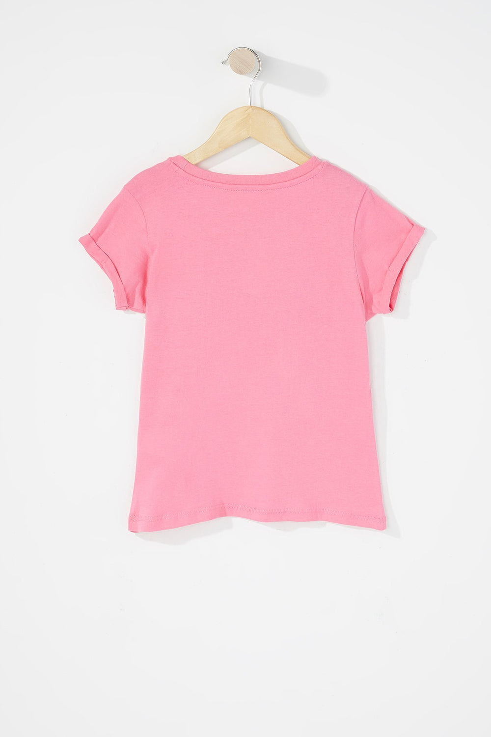Kids T-shirt à imprimé Messy Hair Who Cares pour fille Rose
