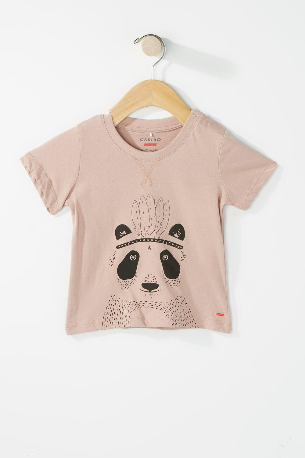 Kids T-shirt à imprimé Panda pour bébé fille Rose