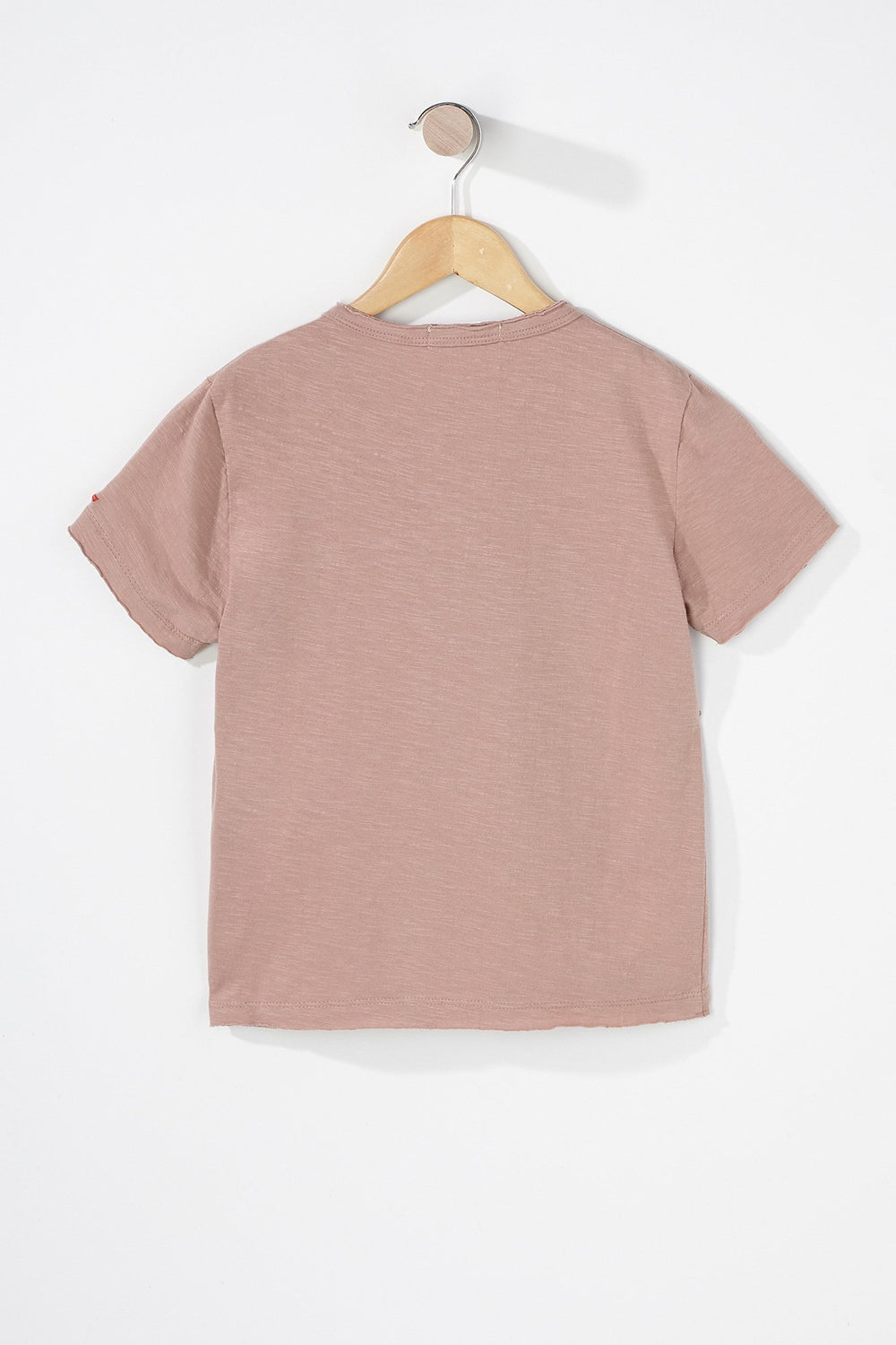 Kids T-shirt henley avec poche pour garçon Rose