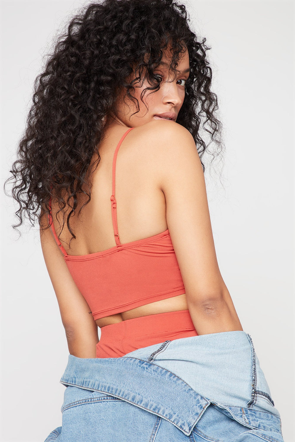 Women Bustier court ruché Rouge