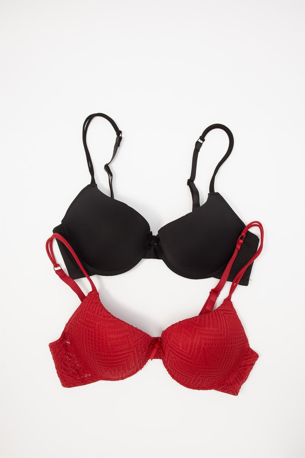 Women Soutien-gorge pigeonnant crocheté (2 unités) Rouge