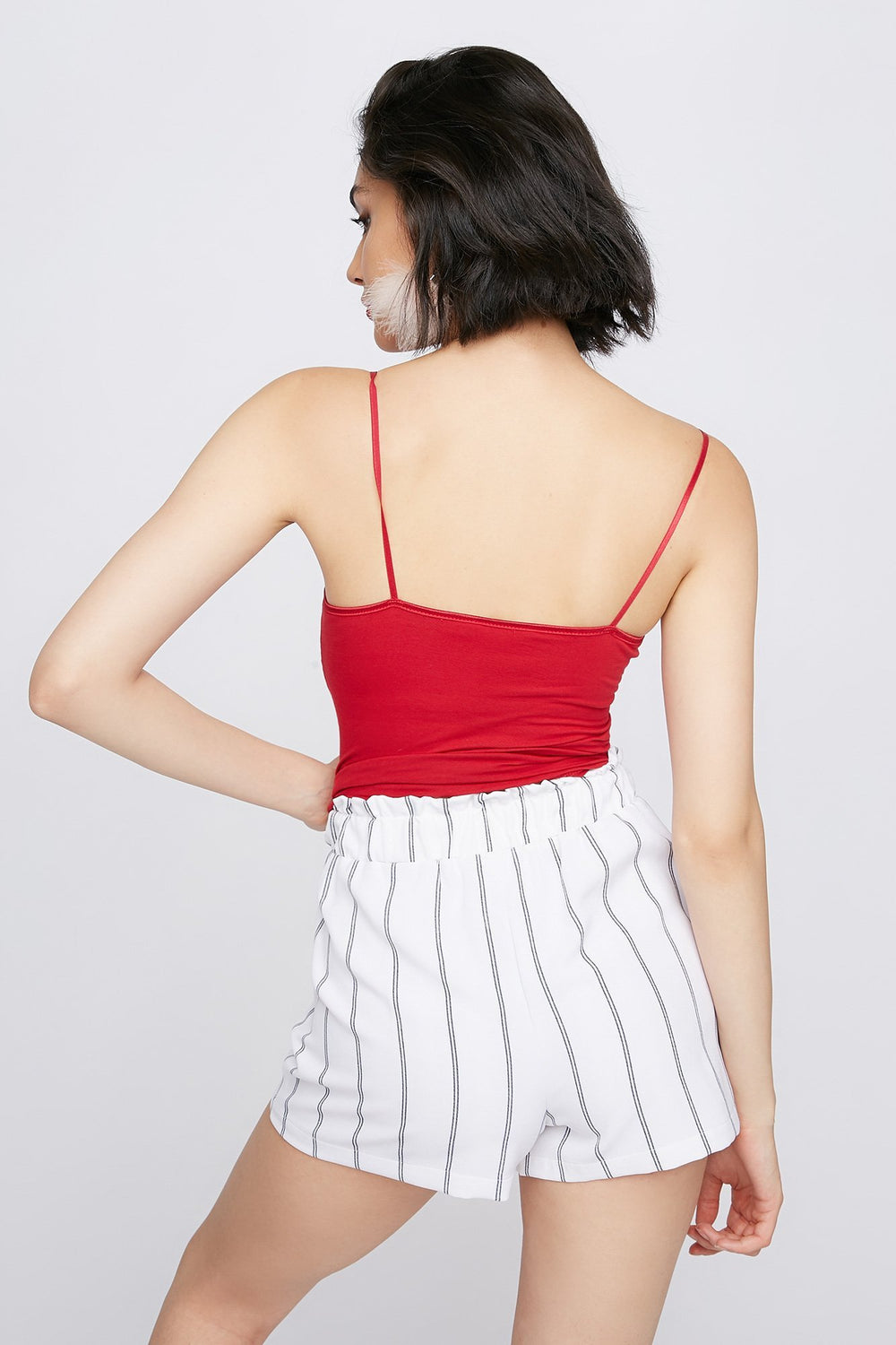 Women Camisole de base super extensible Rouge