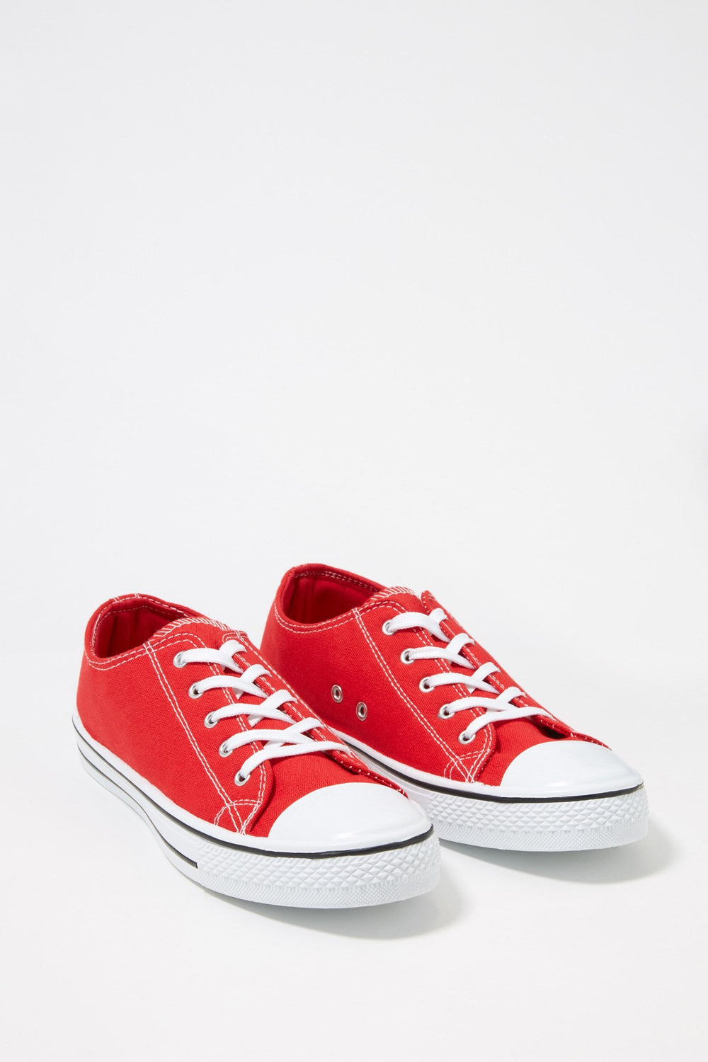 Women Espadrilles en toiles lacées Rouge