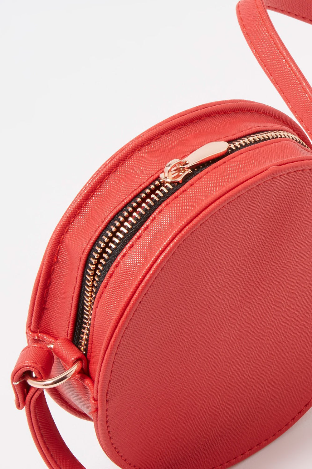 Women Sac à bandoulière rond en similicuir Rouge