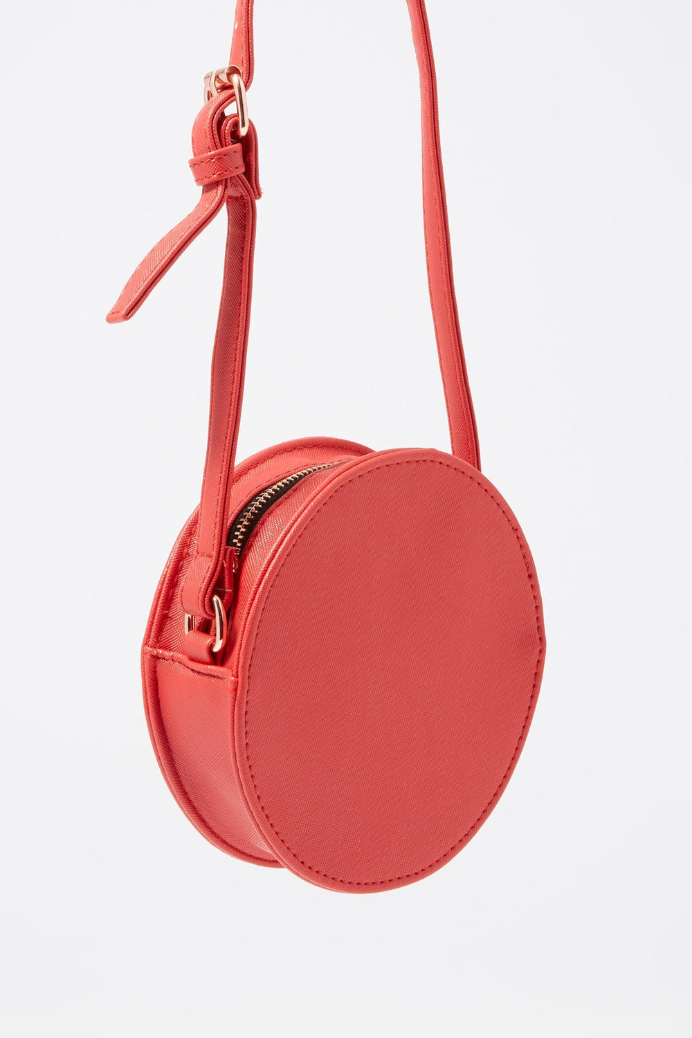 Women Sac à bandoulière rond en similicuir Rouge