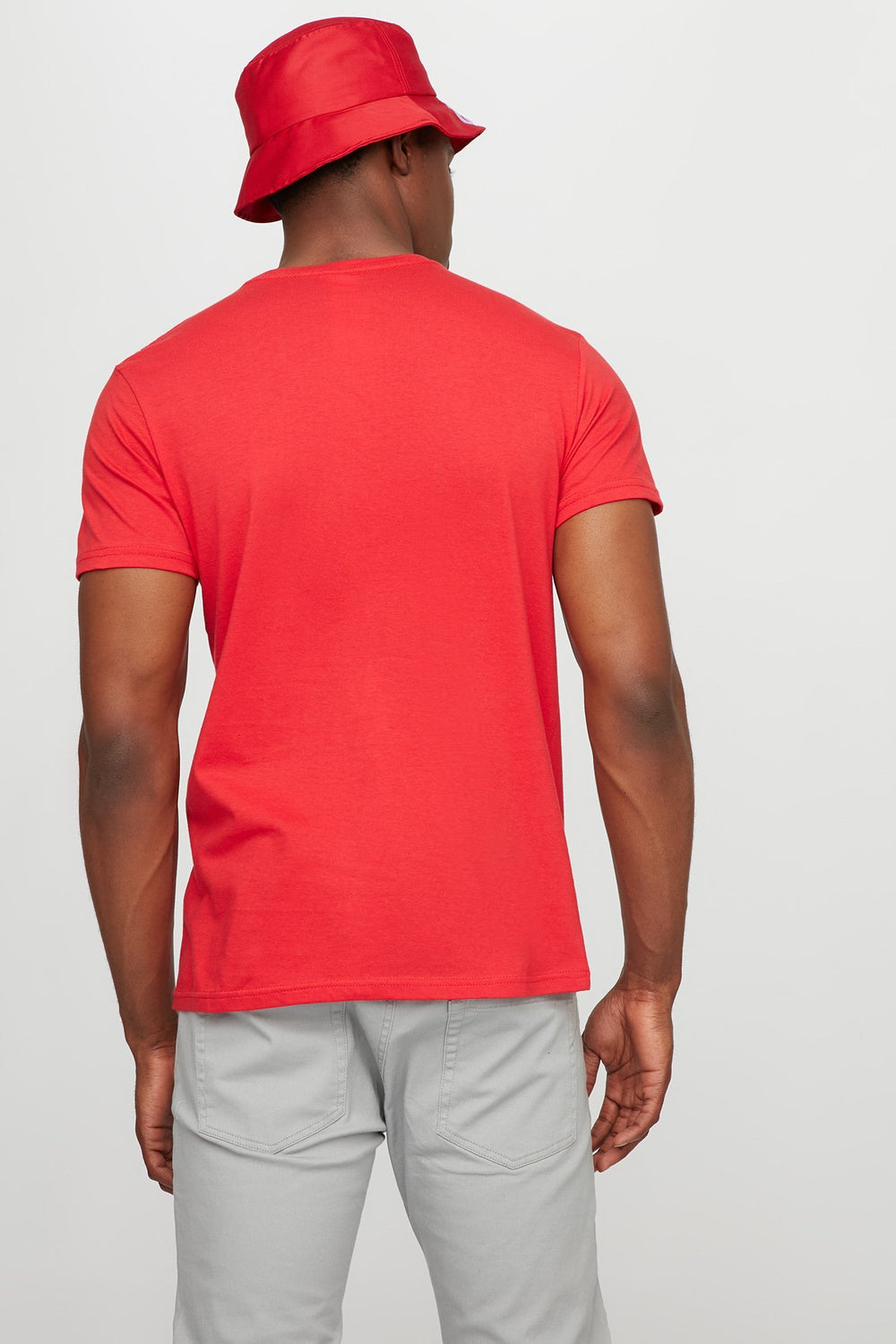 Men T-shirt à imprimé Canada avec encolure dégagée Rouge