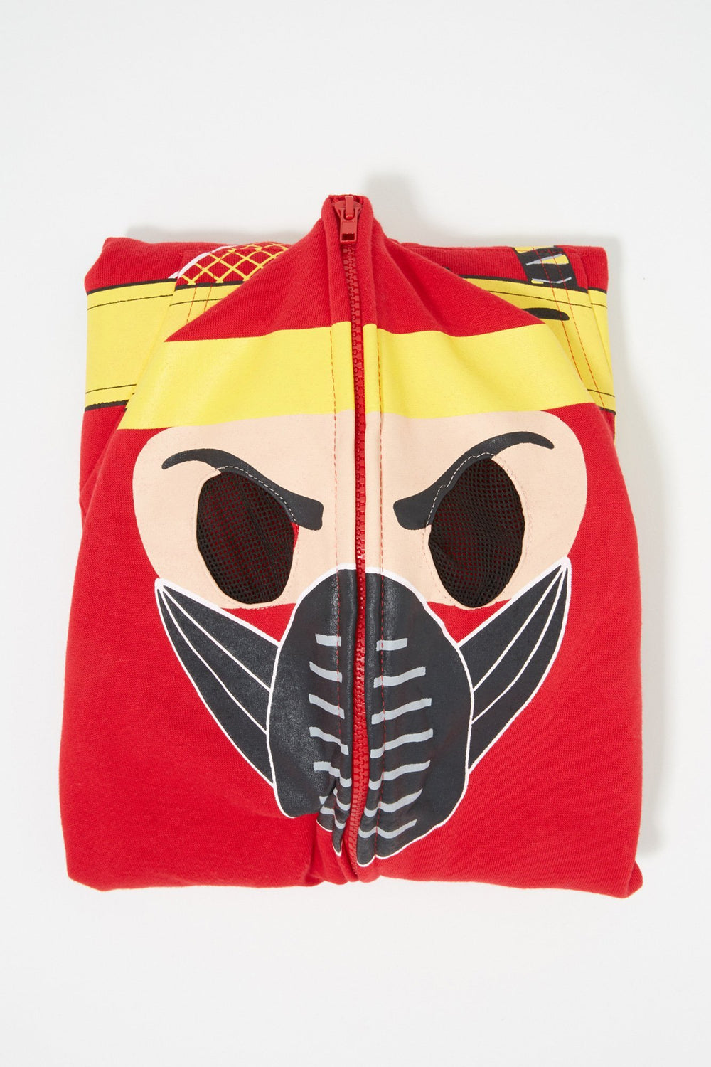 Kids Haut à capuchon Masque de ninja pour garçon Rouge