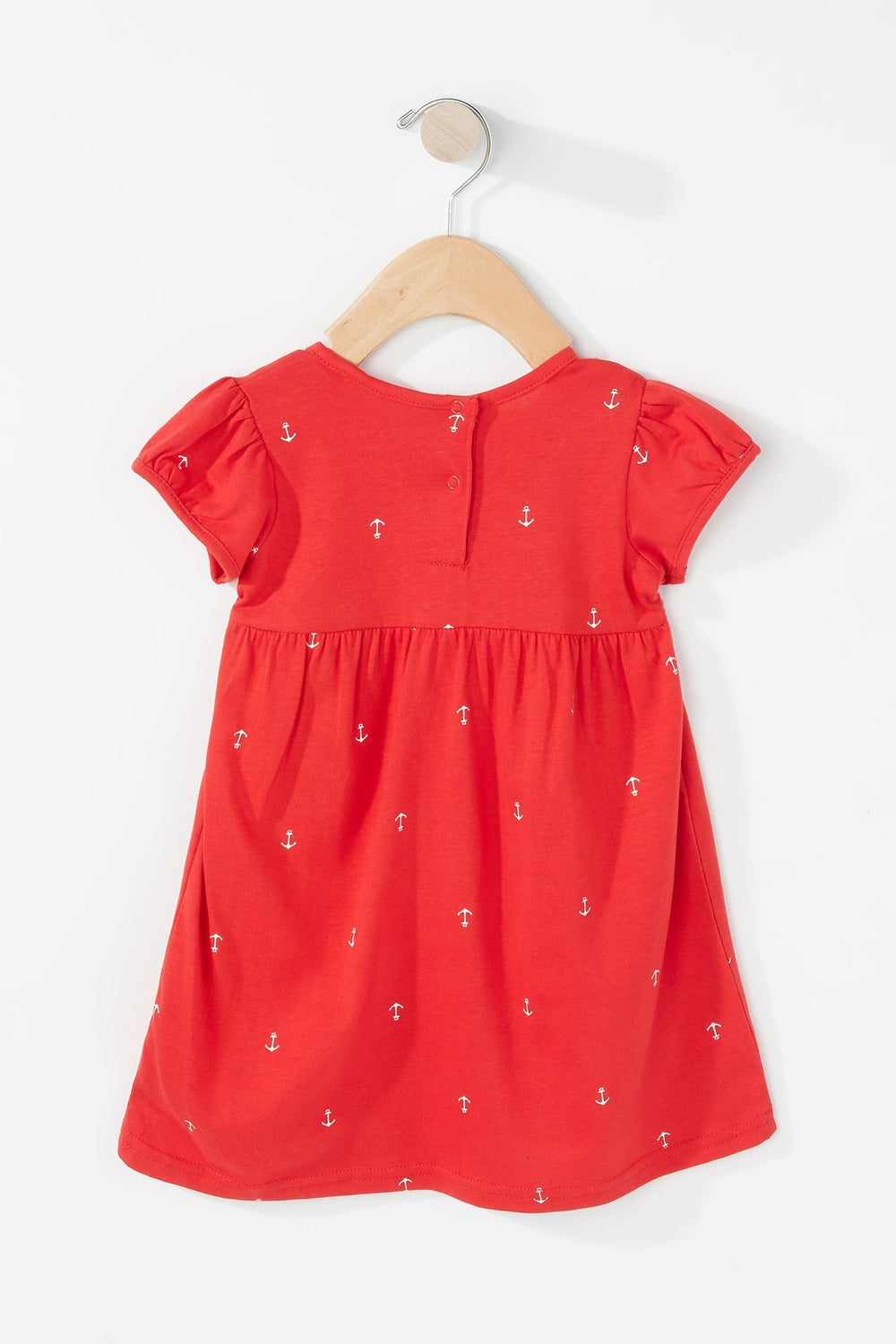 Kids Robe plissée à imprimé Ancre pour bébé fille Rouge