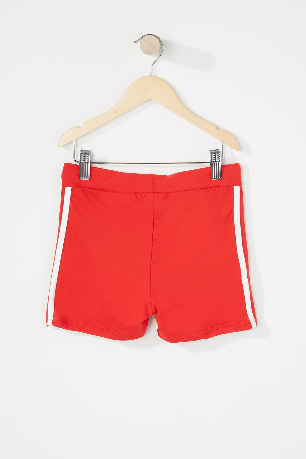 Kids Short à rayures latérales pour fille Rouge