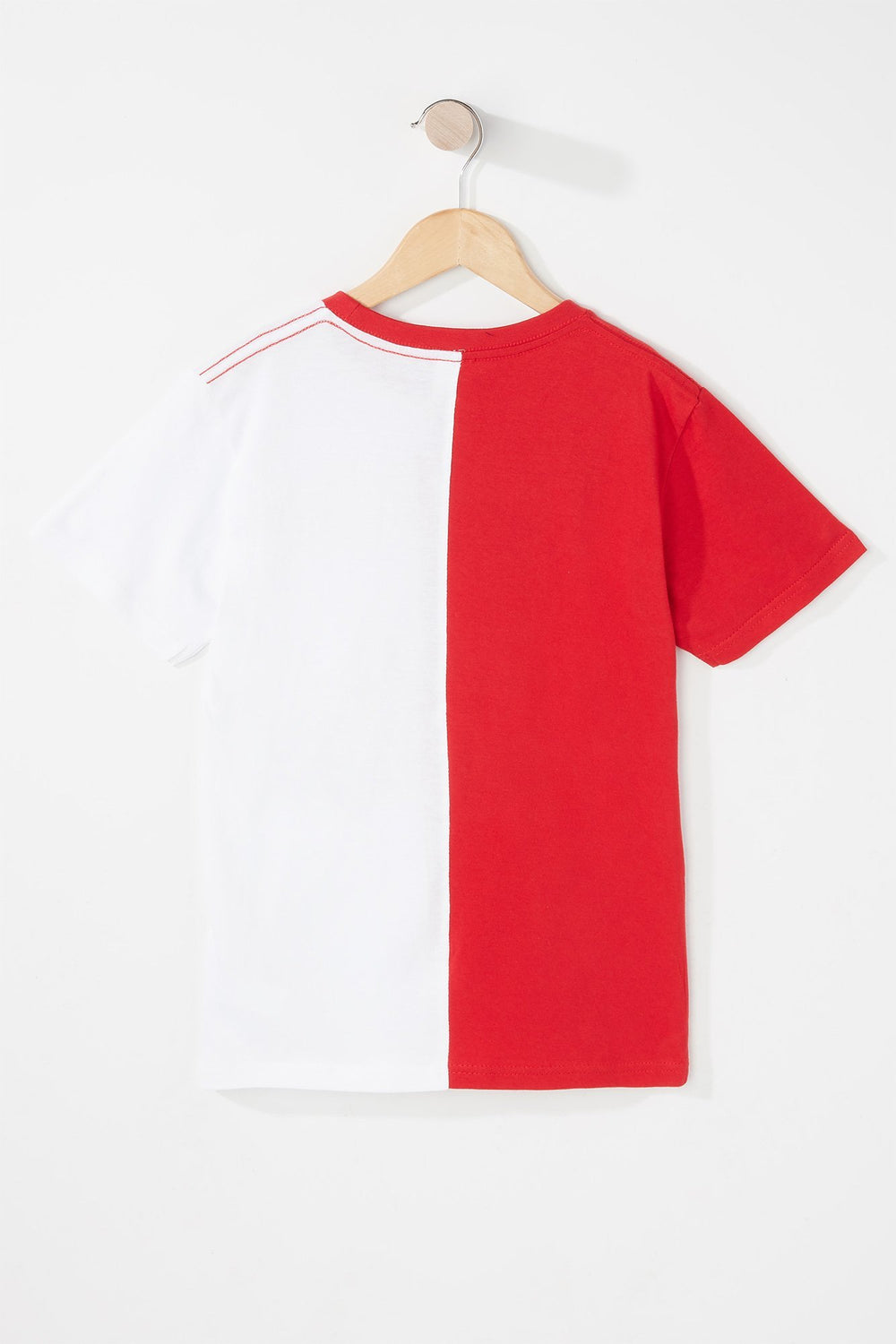 Kids T-shirt à imprimé Canada avec encolure dégagée pour garçon Rouge